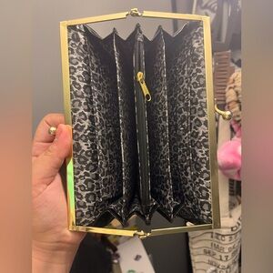 leopard print hand purse